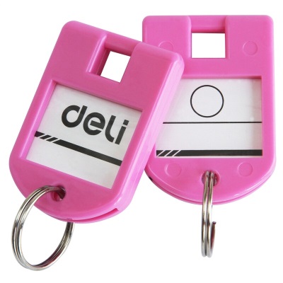 得力(deli)彩色钥匙管理箱专用钥匙牌 24个装 办公用品s359