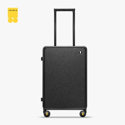 地平线8号（LEVEL8）行李箱男女登机旅行箱20英寸PC布拼接款拉杆箱城市脉搏系列秩序黑s362