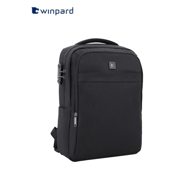 威豹（WINPARD）双肩包男防泼水商务双背包大容量书包大学生简约电脑包13-14英寸 黑色s363