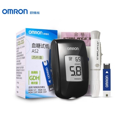 欧姆龙（OMRON） 血糖仪家用HGM-121 附试纸和针头 免调码测血糖s361