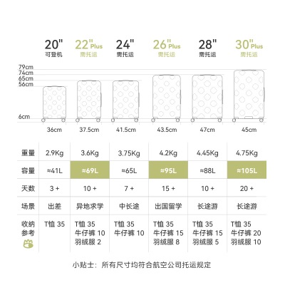 不莱玫多功能行李箱368gc