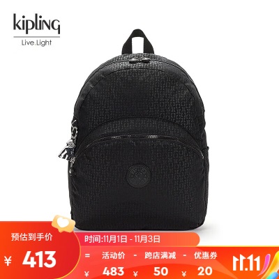 Kipling女款轻便帆布包2023秋冬新款学生书包双肩背包CHANTRIA Ms366pc