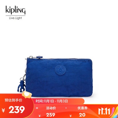 Kipling女款轻便帆布包2023秋冬新款小卡包手拿包CREATIVITY Ls366pc