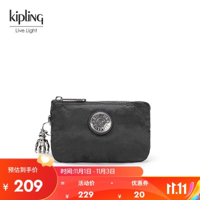 Kipling女款轻便帆布包2023秋冬新款小卡包手拿包CREATIVITY Ss366pc