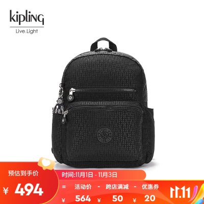 Kipling男女款轻便帆布包2023秋冬新款学生书包双肩背包JUDY Ms366pc