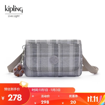Kipling女款轻便帆布包2023秋冬新款小包斜挎包腋下包AVERILLs366pc