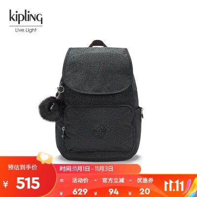 Kipling男女款轻便帆布包新款时尚潮流书包双肩背包CAYENNEs366pc