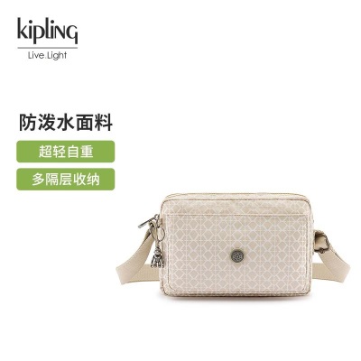 Kipling男女款轻便帆布包2023新款时尚单肩包斜挎包ABANU系列s366pc