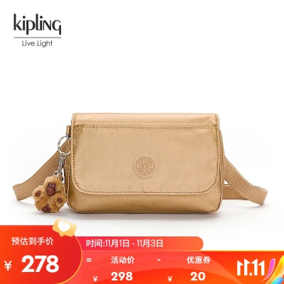 Kipling女款轻便帆布包2023秋冬新款小包斜挎包腋下包AVERILLs366pc