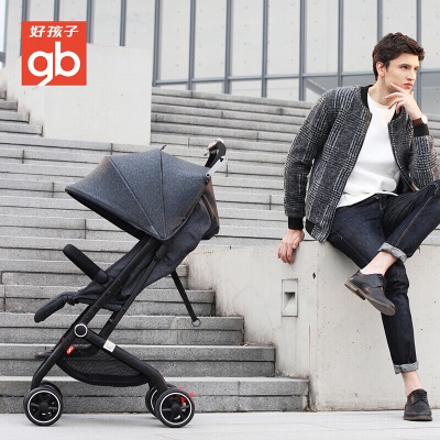 好孩子（gb）婴儿车可坐可躺轻便折叠婴儿推车宝宝遛娃避震伞车s372p