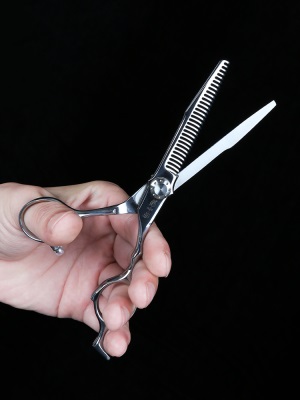 张小泉专业美发剪牙剪美发师专用打薄剪 440C不锈钢6寸理发师平剪s374