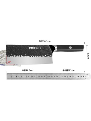 张小泉菜刀家用专用切片刀不锈钢复合钢锻打刀锤纹刀厨房用具s374