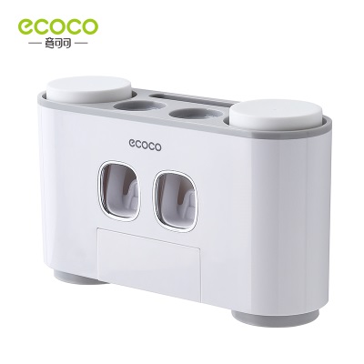 ecoco牙膏牙刷置物架全自动挤牙膏器壁挂式家用按压挤压神器套装s375g