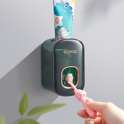 ecoco全自动挤牙膏神器挤压器收纳儿童壁挂式架子挂架牙刷置物架s375g