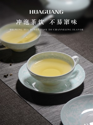 华光陶瓷 华青瓷茶具套装 功夫茶具 陶瓷咖啡具 冰心玉壶s377p