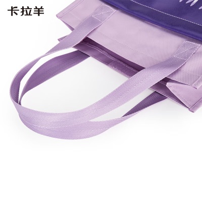 卡拉羊小学生补习袋笔袋男女生文具袋美术袋多功能手提袋CX9923女生色s381