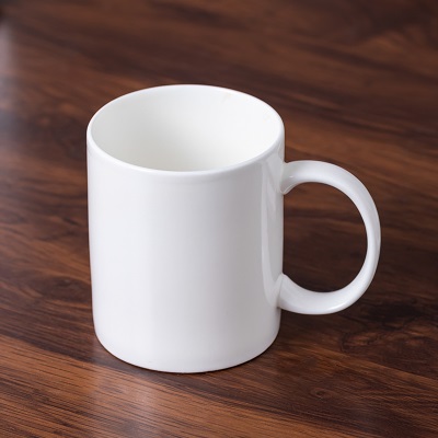 办公室会议茶杯家用水杯景德镇陶瓷杯骨瓷杯中式纯色带盖带柄定制s380