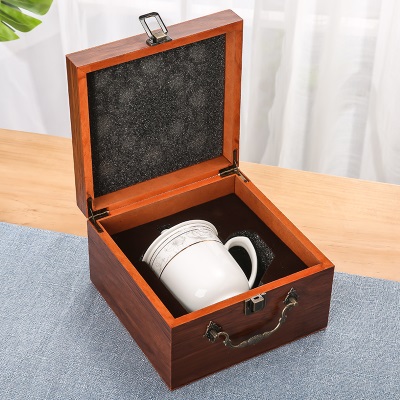陶瓷茶杯礼盒包装盒手提袋公司福利年会婚庆祝寿礼品商务楼盘赠品s380