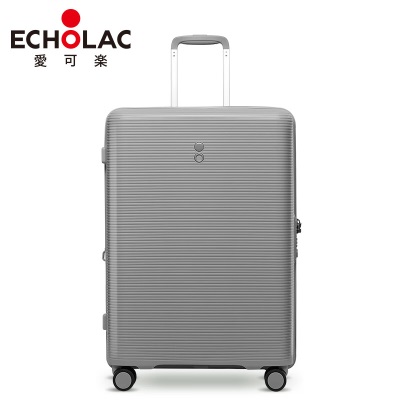 爱可乐（Echolac）拉杆箱大容量万向轮旅行箱时尚行李箱密码箱可拓展PW005灰色28吋s386