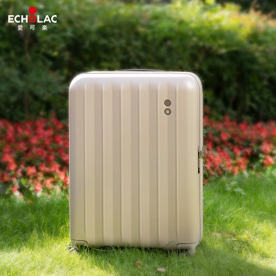 爱可乐（Echolac）万向轮行李箱大容量旅行箱防刮密码箱旅游托运箱PC232拿铁棕24吋s386