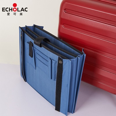 爱可乐（Echolac）拉杆箱万向轮登机旅行箱16/17英寸商务行李箱机长箱PCPT008红色s386