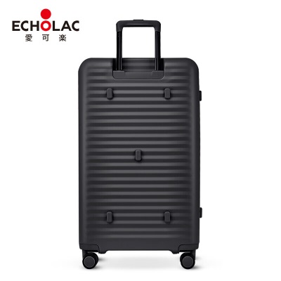 爱可乐（Echolac）前开盖超大容量行李箱拉杆箱红点设计奖旅行箱PC183KF黑色28英寸s386