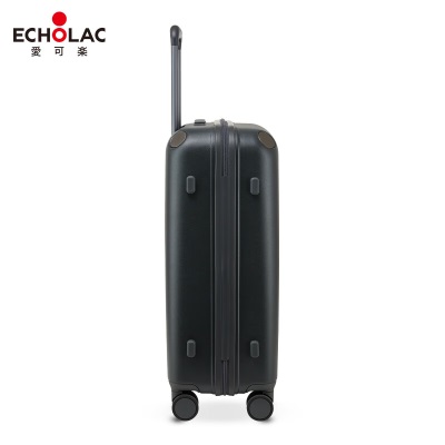 爱可乐（Echolac）大容量行李箱pc拉杆箱TSA密码箱万向轮托运箱皮箱PC258黑色28吋s386
