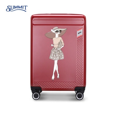 莎米特万向轮拉杆箱20英寸行李箱小型大容量旅行可登机PC999T4玛莎拉红s382