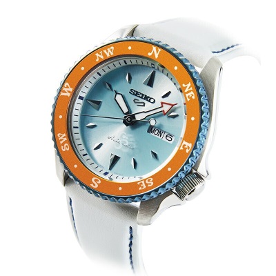 精工（SEIKO）手表 女表航海王IP限量款奈美蓝绿盘机械手表s399