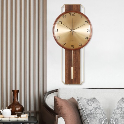 北极星（POLARIS）挂钟 新中式客厅轻奢装饰钟表创意时尚现代时钟挂表s397