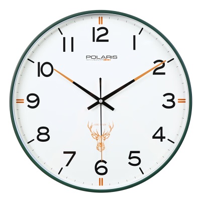 北极星（POLARIS）挂钟15英寸轻奢现代钟表客厅简约时钟挂墙家用时尚石英钟39cms397