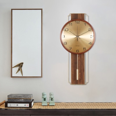 北极星（POLARIS）挂钟 新中式客厅轻奢装饰钟表创意时尚现代时钟挂表s397