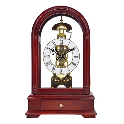 北极星（POLARIS）座钟 欧式实木台钟 椴木机械透视座钟 家居装饰古典床头钟 T332s397