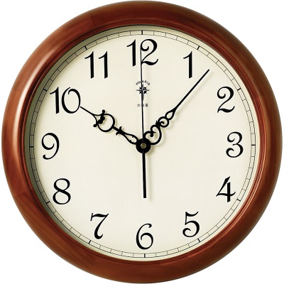 北极星（POLARIS）挂钟客厅新中式实木钟简约创意时钟石英钟表s397