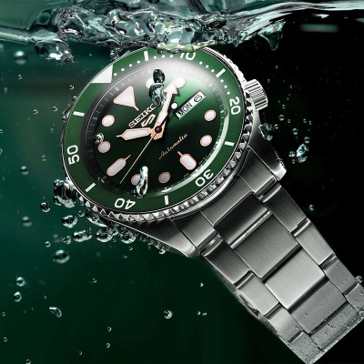 精工（SEIKO）手表 日韩表绿水鬼100米防水机械男士腕表SRPD63K1s399