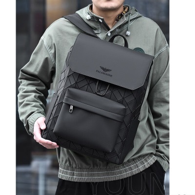 法莱阿玛尼（FALAMAONE）品牌双肩包男户外防泼水男士背包笔记本电脑包16英寸大容量书包 SJ329-黑色s394