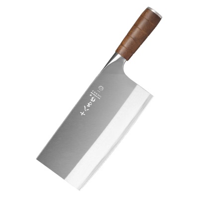 十八子作阳江十八子专业厨师刀具 三层复合钢菜刀s402
