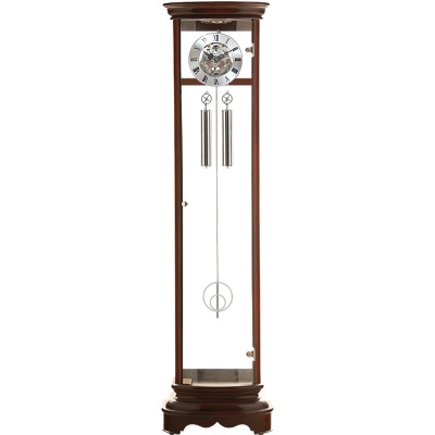 北极星（POLARIS）落地钟 实木欧式时尚简约现代客厅立钟机械钟装饰钟 L131银s397