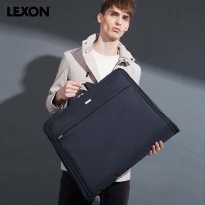 乐上（LEXON）西服收纳袋男士出差旅游西装包衣物收纳包商务正装包 黑色s394