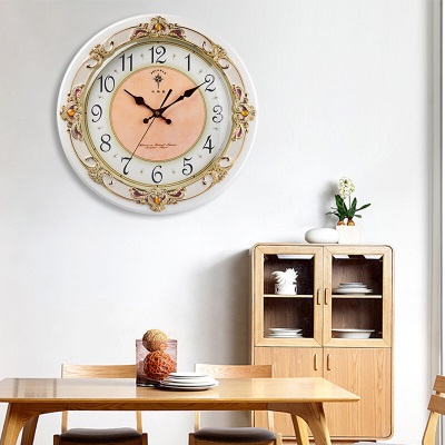 北极星（POLARIS）挂钟欧式客厅钟表创意石英钟仿古个性挂表田园办公室时钟16英寸s397
