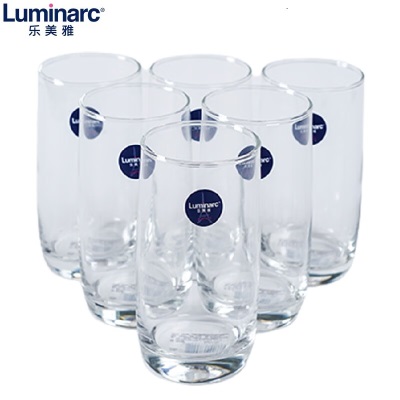 乐美雅（Luminarc）玻璃杯套装葡萄园系直身杯水杯套装家用茶杯凉白开水杯子350ml6只s409