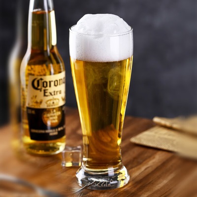 乐美雅（Luminarc）玻璃啤酒杯扎啤直身杯饮料杯大容量果汁杯收腰酒杯布朗杯600ml*2s409