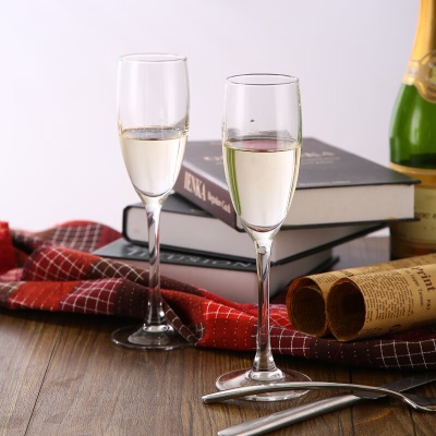 乐美雅（Luminarc）香槟杯红酒杯套装高脚杯酒具结婚礼物对杯无铅玻璃160ml*2只s409