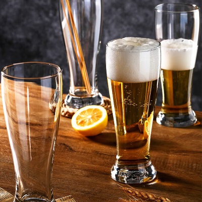 乐美雅（Luminarc）玻璃啤酒杯扎啤直身杯饮料杯大容量果汁杯收腰酒杯布朗杯600ml*2s409
