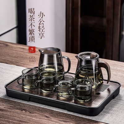 青苹果（QINGPINGGUO）玻璃茶壶单壶耐高温观山茶水分离带过滤茶具家用泡茶壶套装煮绿茶s410