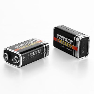 双鹿 黑骑士9V碳性电池 适用于万用表/烟雾探测器/玩具遥控器/话筒 6F22/叠层电池s412