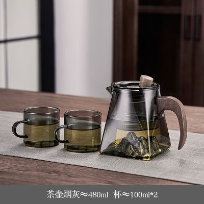 青苹果（QINGPINGGUO）玻璃茶壶单壶耐高温观山茶水分离带过滤茶具家用泡茶壶套装煮绿茶s410