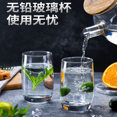 青苹果（QINGPINGGUO） 玻璃杯 家用客厅杯子水杯套装酒杯茶杯啤酒杯透明加厚耐热12只 矮四方杯150mls410