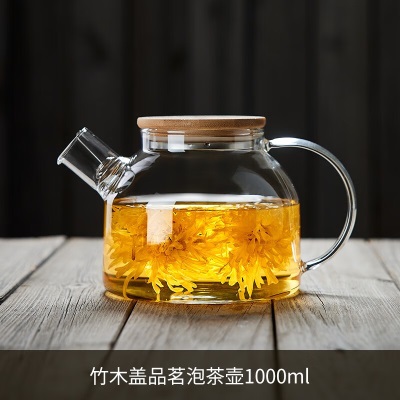 青苹果（QINGPINGGUO）玻璃泡茶壶茶具套装家用花茶水壶耐高温加厚耐热过滤水壶煮茶壶器s410