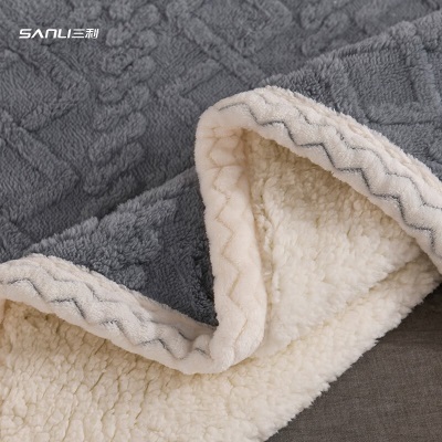 三利 塔芙绒毛毯 秋冬季加厚被子午睡毯羊羔绒毯子床上用沙发盖毯s415